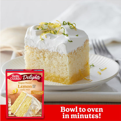 12 Pack - Betty Crocker Delights Super Moist Lemon Cake Mix 13.25oz