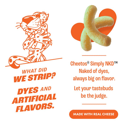 12 Pack - Cheetos Simply NKD Puffs Cheese Flavored Snacks Bag 2.5oz