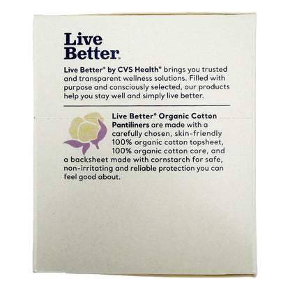 12 Pack - Live Better Organic Cotton Pantiliners Light 24 Count Each Live Better