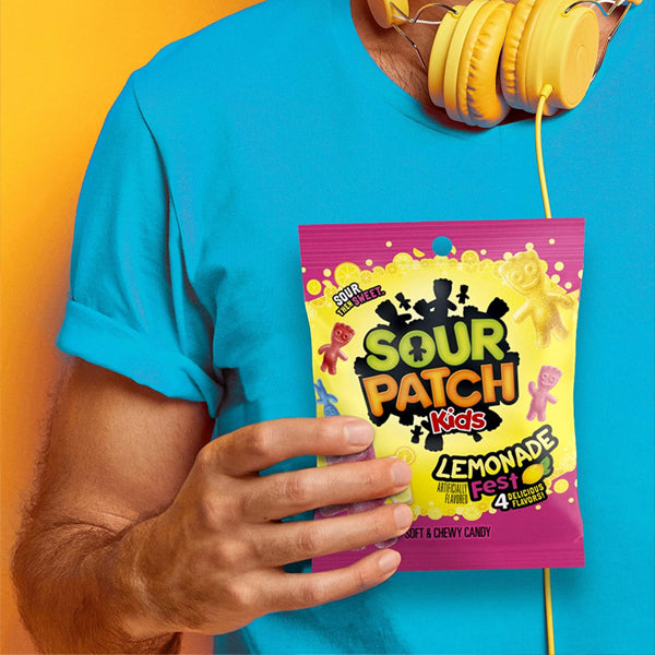 12 Pack - Sour Patch Kids Lemonade Fest Soft & Chewy Candy 3.61oz