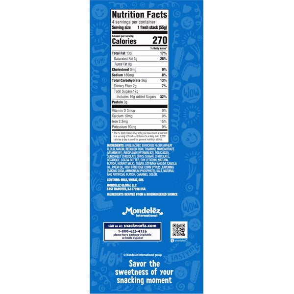 12 Pack - Chips Ahoy! Fresh Stacks Chocolate Chip Cookies 7.76oz