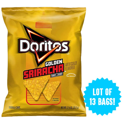 13 Pack - Doritos Golden Sriracha Flavored Tortilla Chips 2.625oz Doritos