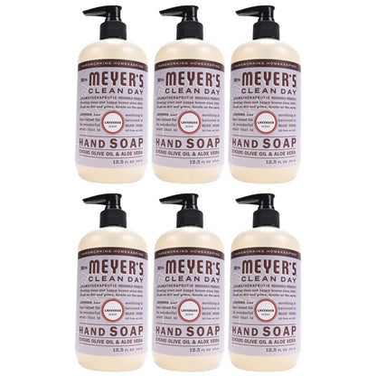 6 Pack - MRS. MEYER'S CLEAN DAY Hand Soap Lavender Scent 12.5oz