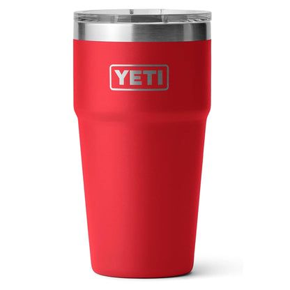 YETI Rambler 20 oz Stackable Tumbler, Stainless Steel, Vacuum Insulated with MagSlider Lid - Rescue Red YETI