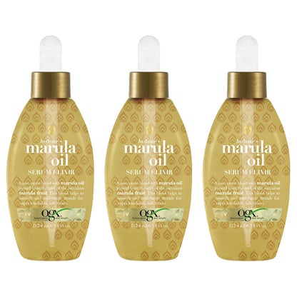 3 Pack - OGX Marula Oil Serum Elixir Hydrate Smooth Moisturize Hair Dropper