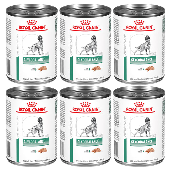 6 Pack - ROYAL CANIN Veterinary Diet Canine Glycobalance Adult Loaf in Sauce Dog Food 13.4oz Royal Canin
