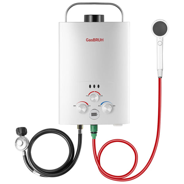 GasBRUH Tankless Outdoor 1.58 GPM 6L Portable Propane Camping Water Heater GasBRUH