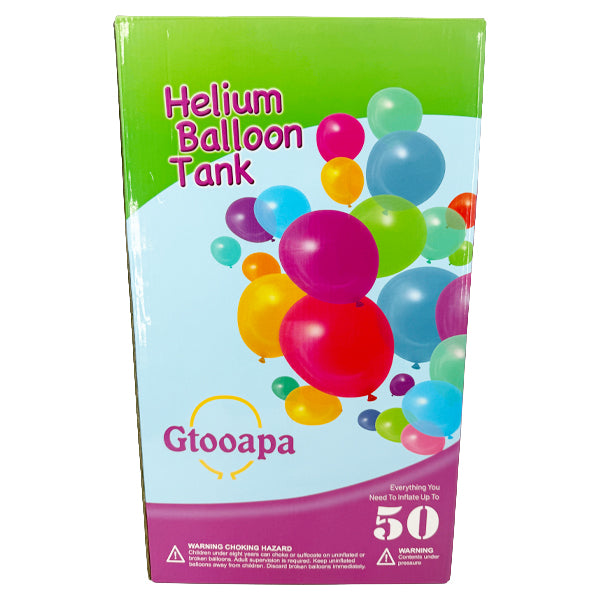 Gtooapa Helium Balloon Tank Kit with 50 Balloons Gtooapa