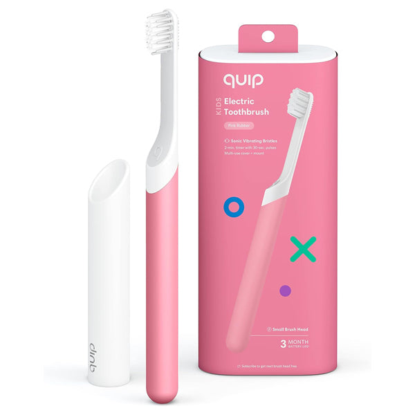 Quip Sonic Toothbrush for Kids Timed Electric Toothbrush Small Head Soft - Pink