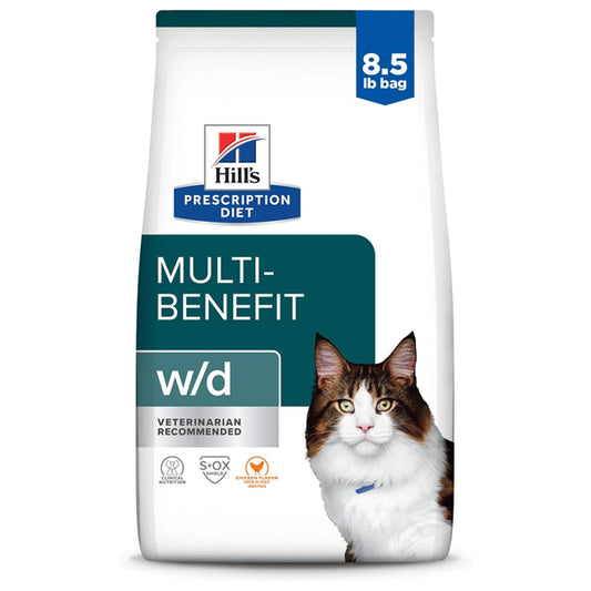 Hill's Prescription Diet w/d Multi-Benefit Dry Cat Food 8.5 Pound Bag Hill's Science Diet