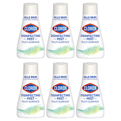 6 Pack - Clorox Disinfecting Mist Refill Multi Surface Eucalyptus Peppermint 10oz