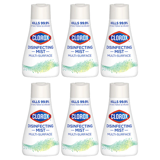 6 Pack - Clorox Disinfecting Mist Refill Multi Surface Eucalyptus Peppermint 10oz