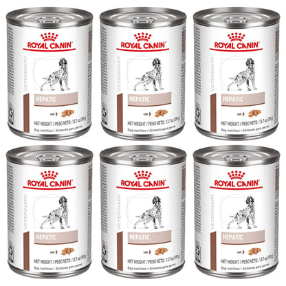 6 Pack - Royal Canin Veterinary Diet Adult Hepatic Loaf Canned Dog Food 13.7oz Royal Canin