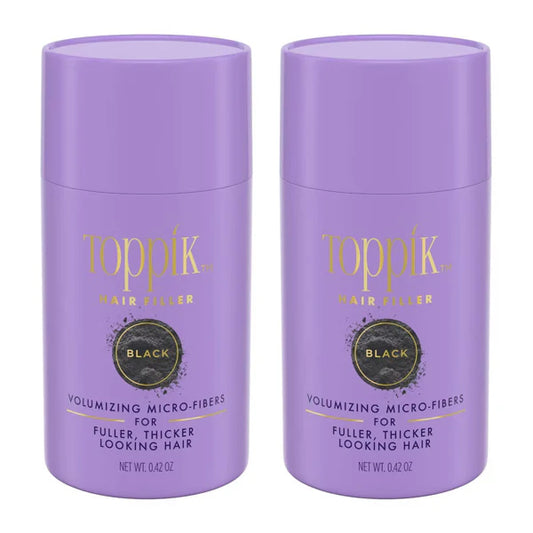 2 Pack - Toppik Volumizing Micro Fiber Hair Filler Color Touch Up System - Black 0.42oz