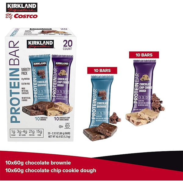 Kirkland Signature Protein Bar Energy Variety Pack - 20 Count
