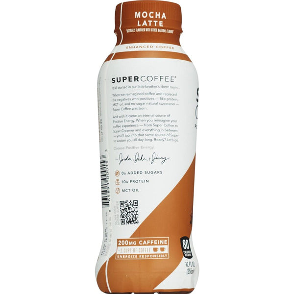 24 Pack - Kitu Super Coffee Enhanced Mocha Latte Positive Energy 12oz Kitu