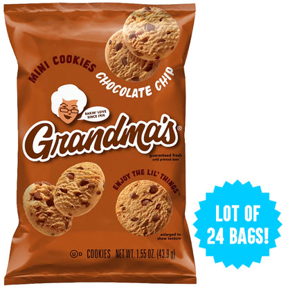 24 Pack - Grandma's Mini Chocolate Chip Cookies 1.55oz Grandma's