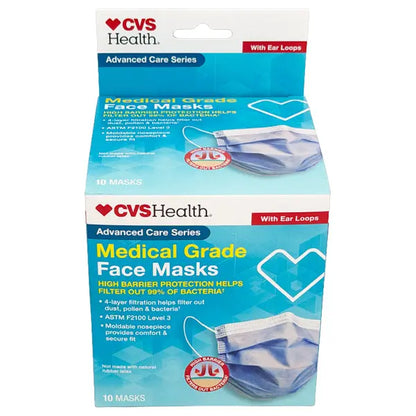 24 Pack - CVS Health Advanced Care Medical Grade Face Masks 10 Count Each CVS