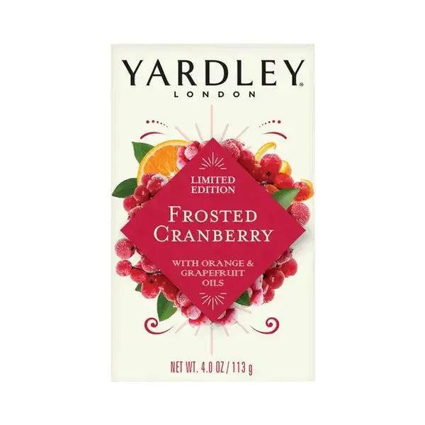 24 Pack - Yardley London Limited Edition Frosted Cranberry Moisturizing Bath Bar 4oz Wholesale Bundle Yardley