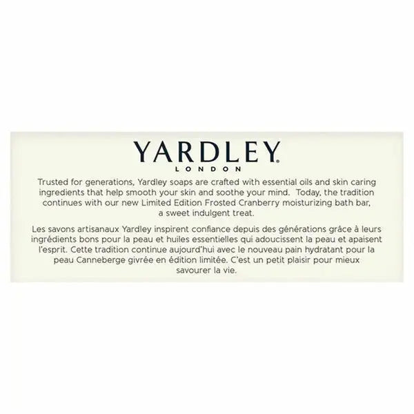24 Pack - Yardley London Limited Edition Frosted Cranberry Moisturizing Bath Bar 4oz Wholesale Bundle Yardley