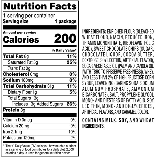 24 Pack - Grandma's Mini Chocolate Chip Cookies 1.55oz Grandma's