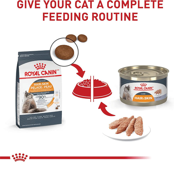 24 Count - Royal Canin Feline Care Nutrition Hair & Skin Care Wet Cat Food 5.1oz