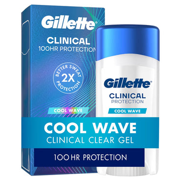 3 Pack - Gillette Clinical 72 Hours Clear Gel Deodorant Cool Wave 2.6oz