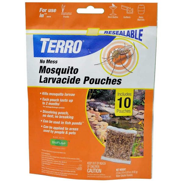 2 Pack - TERRO No Mess Mosquito Larvacide Pouches 10 Pouches Included T1210-10 Deal Society