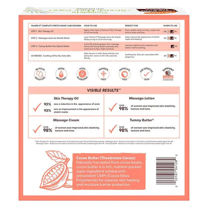 Palmer's Cocoa Butter Formula Pregnancy Skin Care Kit for Stretch Marks and Scars 4 Piece Full Size Set Palmer's