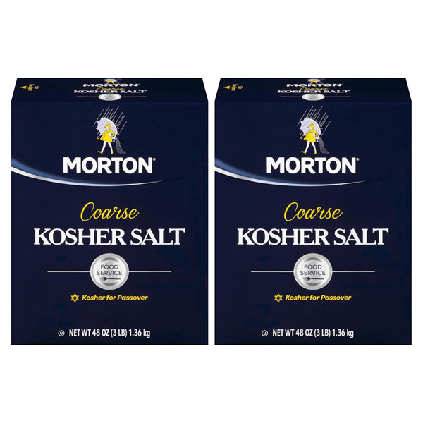 2 Pack - Morton Course Kosher Salt 48 Ounce