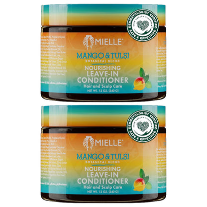 2 Pack - Mielle Organics Mango & Tulsi Nourishing Leave In Conditioner 12oz