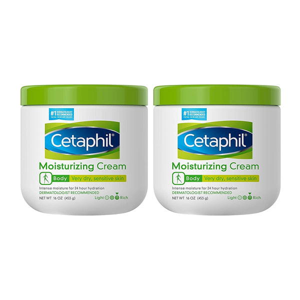 2  Pack - Cetaphil Moisturizing Cream  For Dry To Very Dry Sensitive Skin 16oz