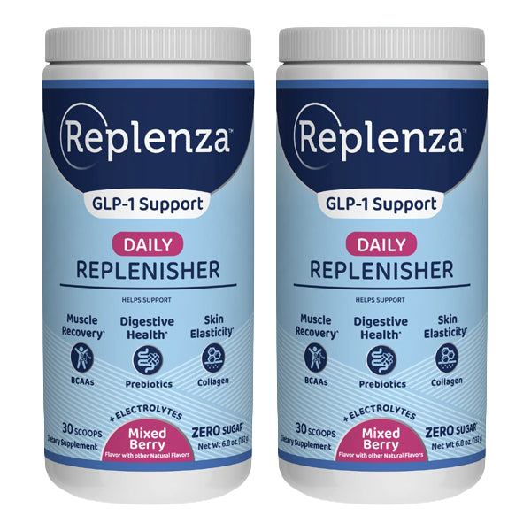2 Pack - Replenza GLP-1 Support Daily Replenisher Mixed Berry 30 Scoops Replenza