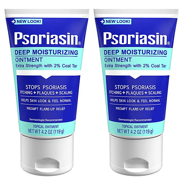 Psoriasin Deep Moisturizing Ointment - 2% Coal Tar 4.2oz - 2 Pack