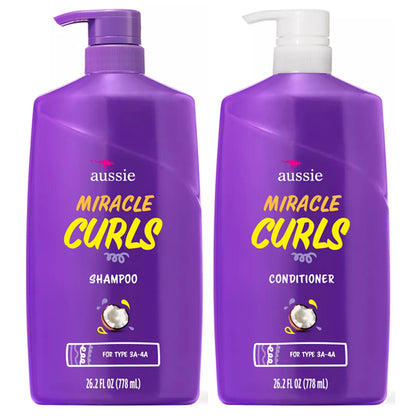 Aussie Miracle Curls Shampoo and Conditioner Dual Pack 26.2 oz