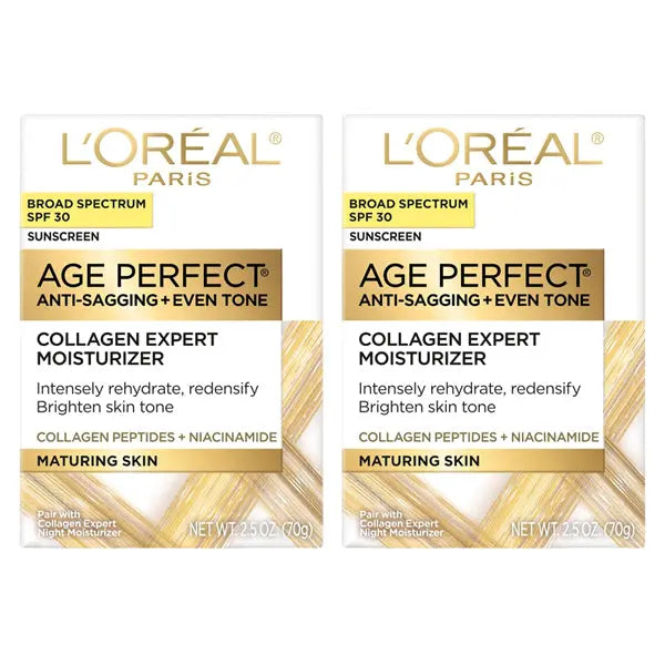 2 Pack - L'Oreal Paris Age Perfect Collagen Expert Anti-Aging Day Moisturizer 2.5oz L'Oreal