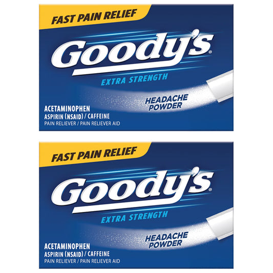 2 Pack - Goody's Extra Strength Headache and Pain Relief Powder Aspirin 50 Count