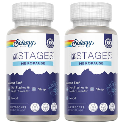 2 Pack - Solaray Menopause her Life Stages Menopause Supplement 60 VegCaps
