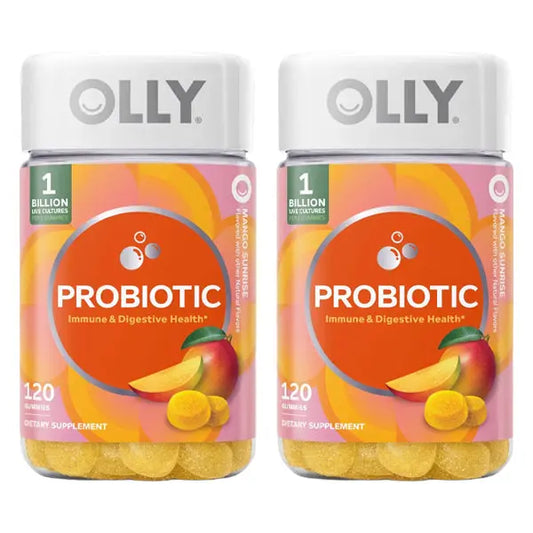 2 Pack - OLLY Probiotic Immune and Digestive Gummy Mango Sunrise 120 Count OLLY