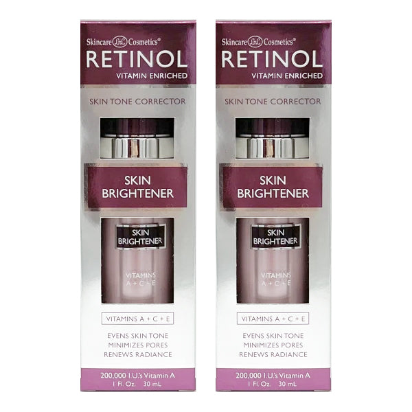2 Pack - Skincare Cosmetics Retinol Vitamin Enriched Skin Brightener 1oz
