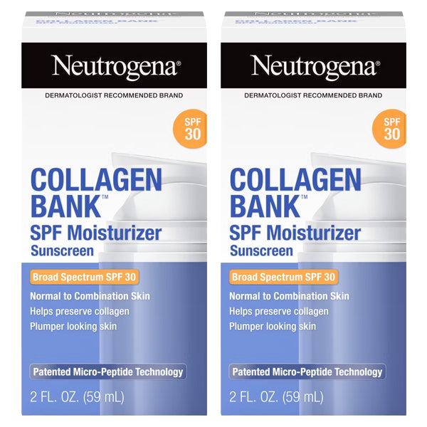 2 Pack - Neutrogena Collagen Bank Daily Face Moisturizer SPF 30 2oz