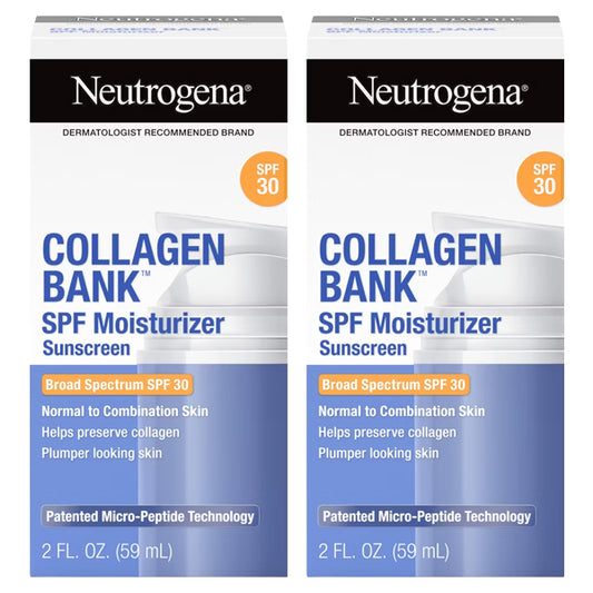 2 Pack - Neutrogena Collagen Bank Daily Face Moisturizer SPF 30 2oz