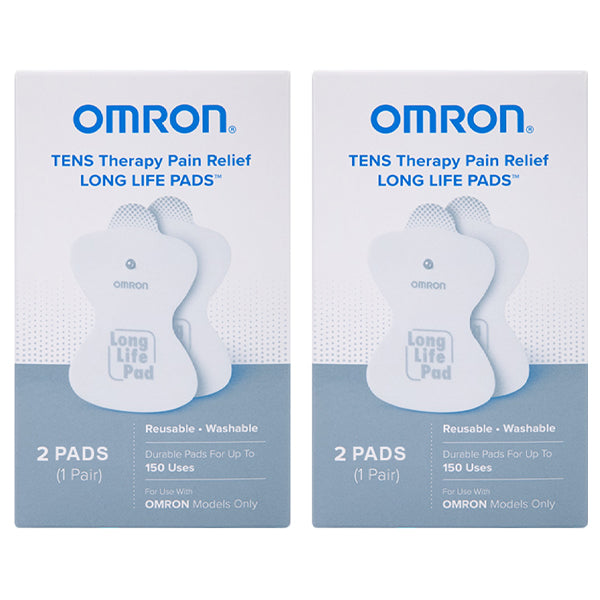2 Pack - Omron TENS Therapy Pain Relief Long Life Pads 2 Count Each Omron