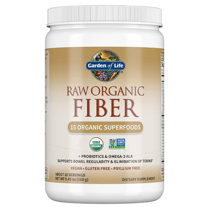 2 Pack - Garden of Life Raw Organic Fiber Powder Superfoods 10 Servings