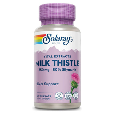 2 Pack - Solaray Milk Thistle Seed Extract 350mg Liver Support 30 VegCaps Each
