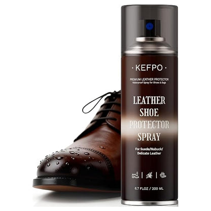 2 Pack - Kefpo Leather Protector Spray for Shoes Daily Protection for Dress Shoes 6.7oz KEFPO