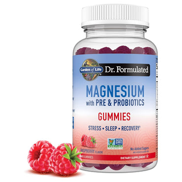 2 Pack - Garden of Life Magnesium Citrate Supplement Raspberry Gummies 60 Count