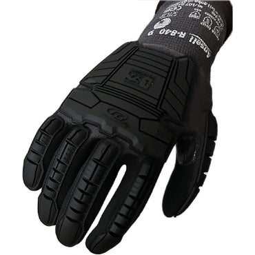 2 Pairs - Ansell Unisex Ringer R-840 Black Impact Gloves Pair Size 9 (M) Ansell