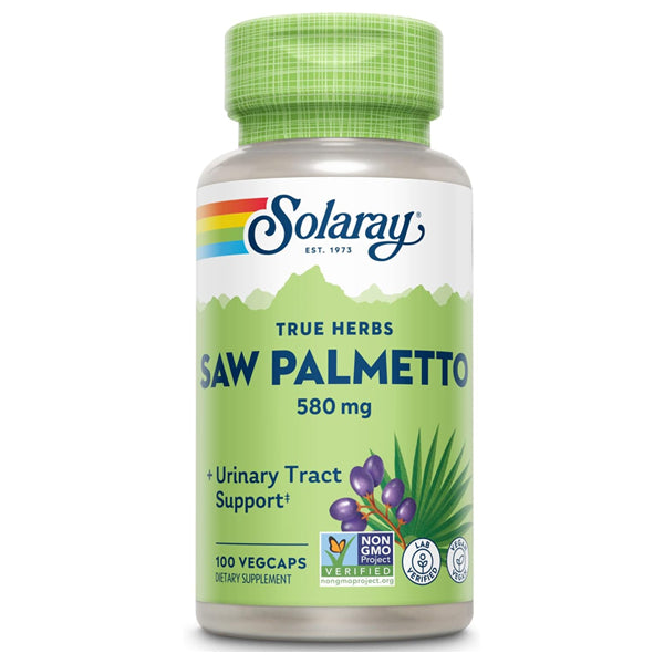2 Pack - Solaray Saw Palmetto Berry 580mg Prostate Health 100 VegCaps