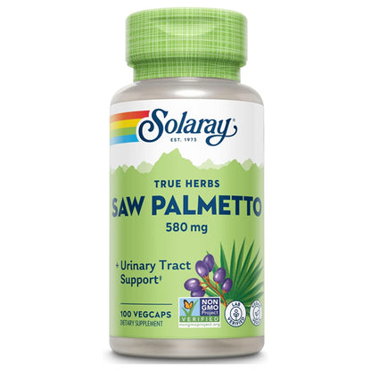 2 Pack - Solaray Saw Palmetto Berry 580mg Prostate Health 100 VegCaps